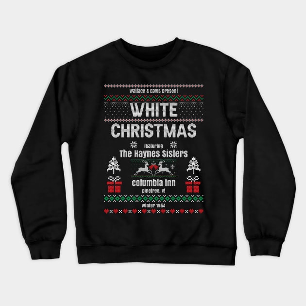 vintage White Christmas Ad Crewneck Sweatshirt by crocamasistudios